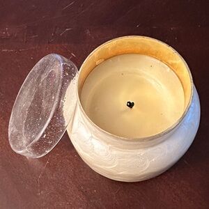 Anthropologie Volcano scented candle jar